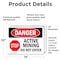 Signmission Active Mining Do Not Enter Danger Sign, Vinyl Decal, 14in W x 10in L, 2PK OS-2PACK-DS-D-1014-L-2175 - alternate 5